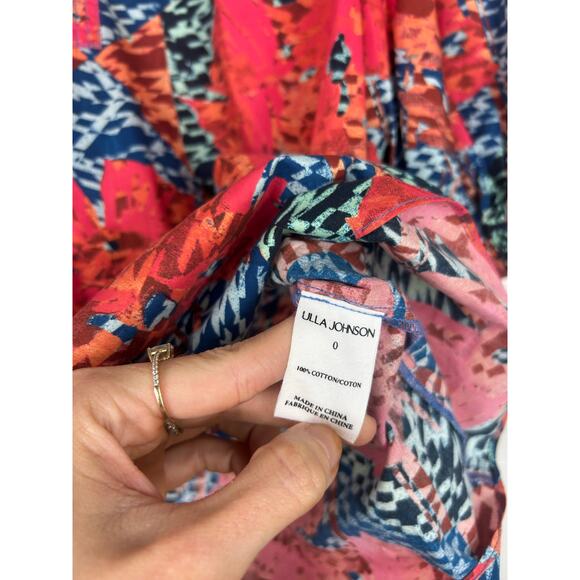 Ulla Johnson Tillie Puff Sleeve Top Flamingo Sz 0 - Picture 6 of 7